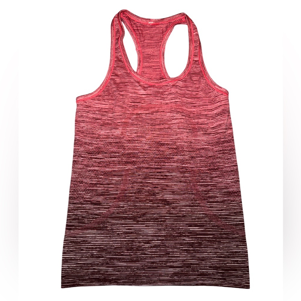 Lululemon Swiftly Tech Racerback Red Alert / White / Dark Sport Red / Black‎ - Picture 4 of 6